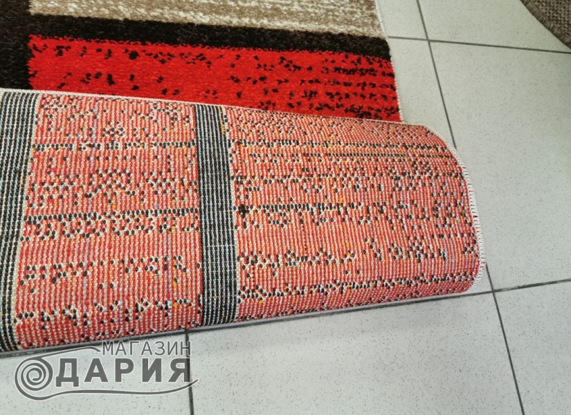 Тъкан килим MAGNOLIA 704 d.beige/red